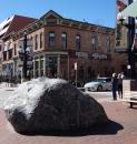A granite boulder in Boulder, CO